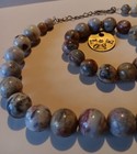 Crazy Lace Agate Pendant Necklace 18 in. With Matching Bracelet — photo 3