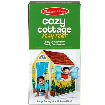 Melissa Doug Cozy Cottage Fabric Play Tent and Storage Tote NIB