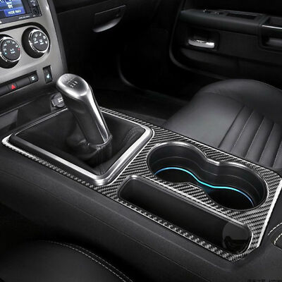  For 09-14 Dodge Challenger Console Gear Shift Cup Holder Panel Trim Decal Cover