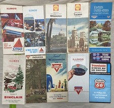 Vintage Gas Oil Map Lot of 17 Shell Standard Citgo Conoco Sinclair Phillips 66