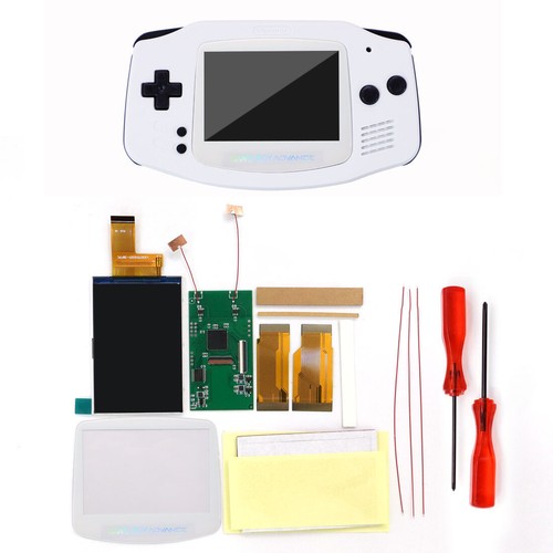 Lente blanca con caída en V5 720x480 píxel retro IPS LCD retroiluminada + estuches precortados para GBA - Imagen 34 de 38