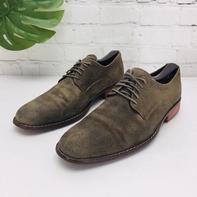 COLE HAAN Mens Oxford Shoes Size 9.5 M NikeAir Brown Suede 