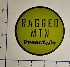 RAGGED MT SKI AREA 4" ROUND DECAL/STICKER.  MINT