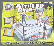 RARE Vintage 2001 WWF Attitude Wrestling Ring Cage  Case WWE NEW IN BOX