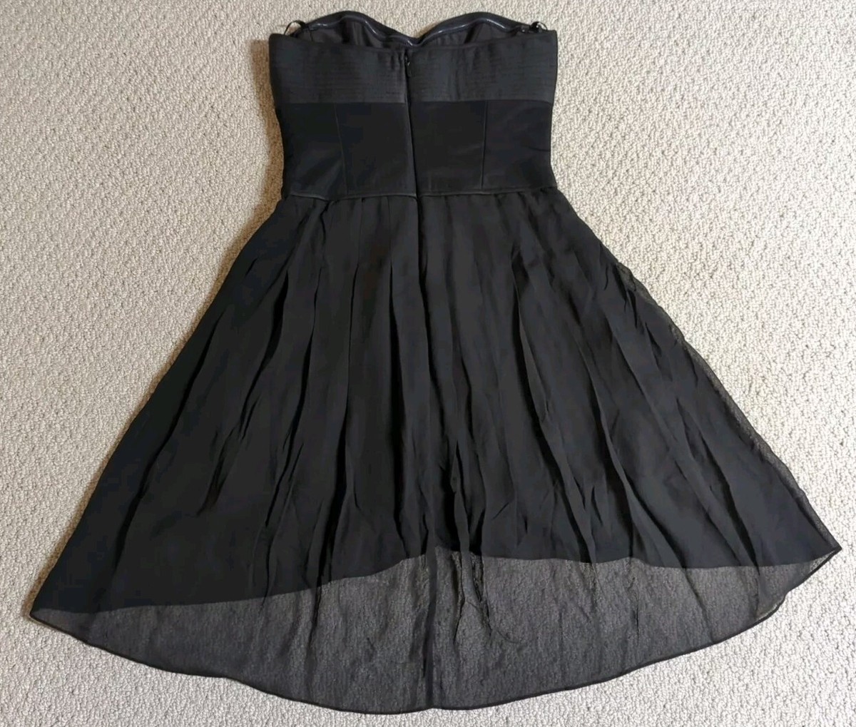 BCBGMaxazria Women Sz 4 "April" Strapless Bustier Corset Strapless Black  Dress24 | eBay