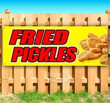 Fried Pickles Advertising Vinyl Banner Flag Sign Many Sizes Available USA