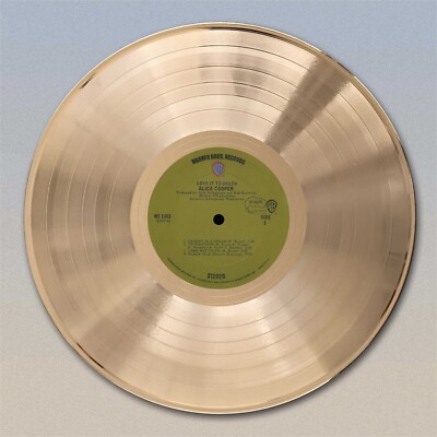 Alice Cooper ''Love It To Death'' Gold or Platinum LP Wall Art.