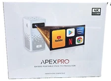 APEX PRO GX1000 Portable Pico TV Image Projector 4k Ultra HD Streaming WiFi*NEW*