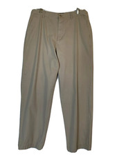 Chaps Chino Pants Mens 36x32 Flat Front Straight Casual Business Golf Khaki Tan
