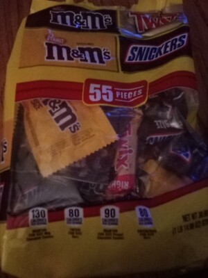 MARS~2 LBS~Mixed M&M's Snickers Twix Fun Size Candy Bars~Variety Pack~55Ct~878g