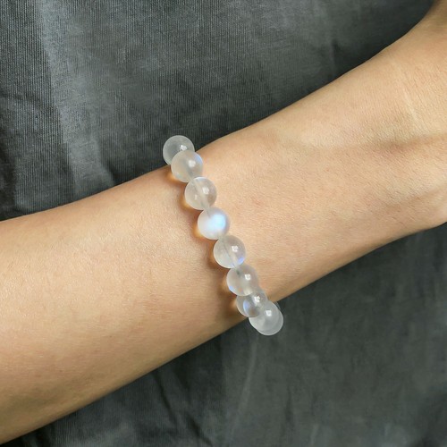 Flyshop Jewelry Natural Blue Moonlight Stone Bracelet, Elongated Stone - Picture 6 of 11
