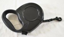 automatic retractable dog leash 16 feet black heavy duty no slip grip brand new