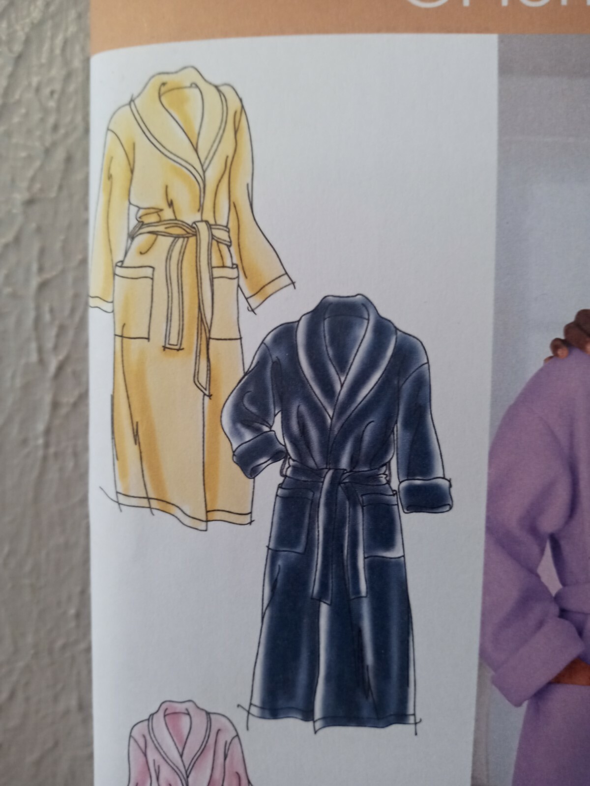Simplicity 1562 Adult Child Easy to Sew Bathrobe Pattern Male Female