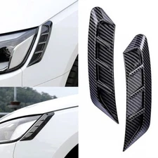 General Carbon Fiber ABS Side Fender Vent Air Wing Cover Body Moldings Triml 2X