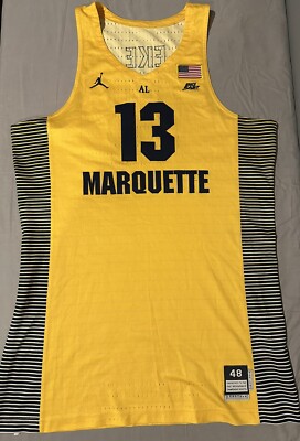 Mens Marquette Basketball Jersey Eke #13 Player Issued PE Size 48+4 2017-2018