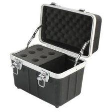6 Microphone Carrying Case Mic Instrument Storage Portable Flight Box sm58 NEW