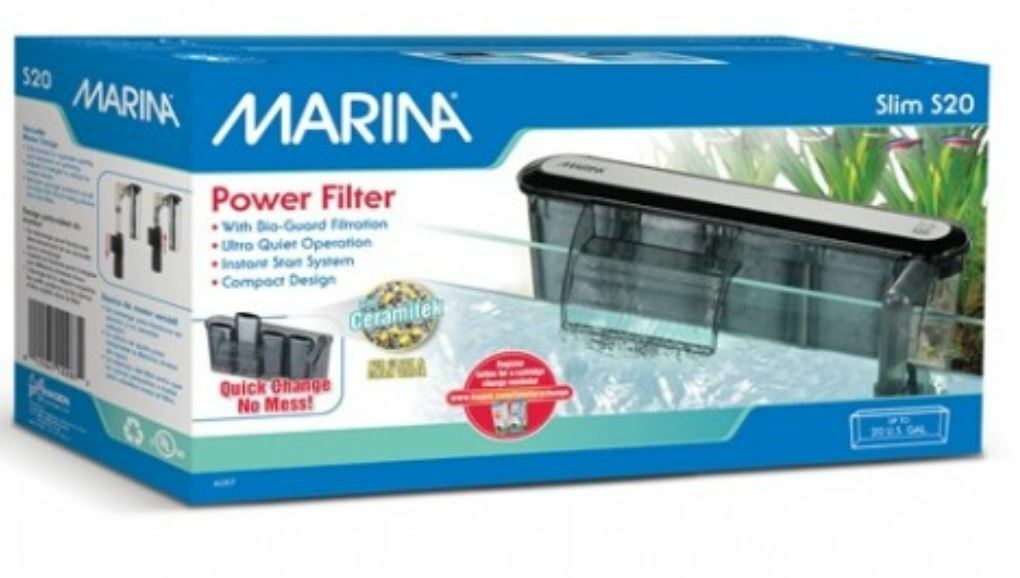 Filtro de Mochila Marina Slim S20 Filtro de Cascada para Acuarios y...