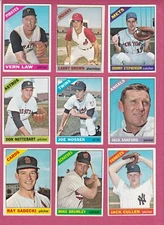 1966 Topps Baseball Cards #2-199 - commons in G to VG to EX+ condition