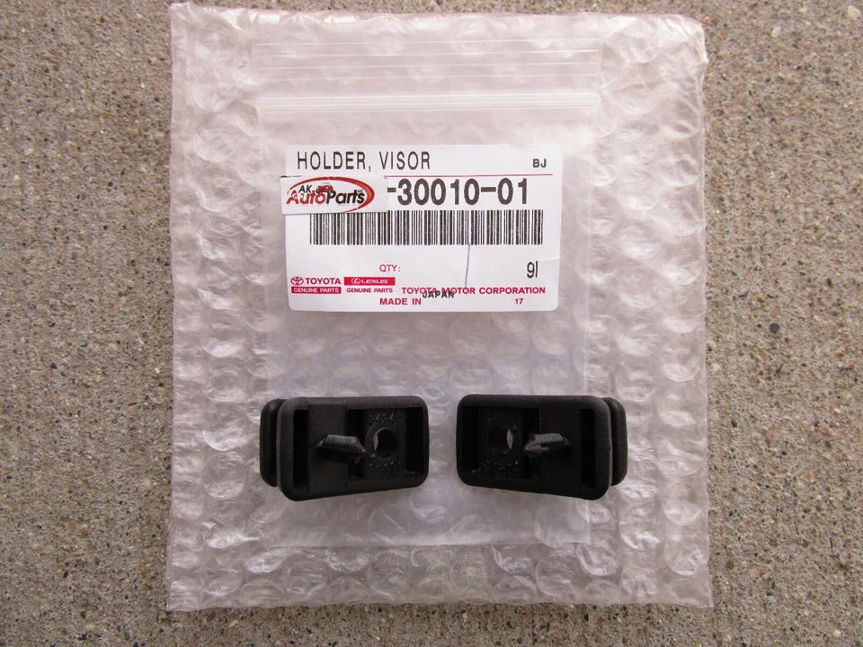 SE ADAPTA A: 82 - 85 TOYOTA CELICA PARASOL SOPORTE CLIP NEGRO CANTIDAD 2 OEM NUEVO Foto 3 de 3