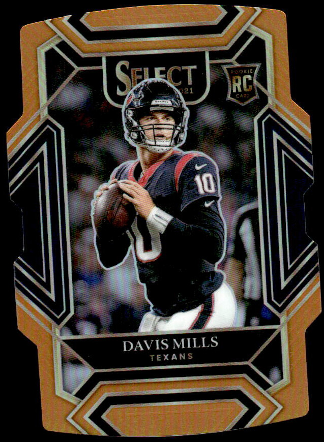2021 Panini Select #265 Davis Mills Orange Prizm Die Cut #/249