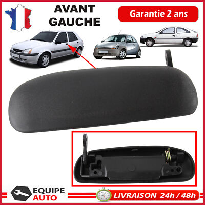 Paire De Poignées De Porte Extérieures Avant Droit Et Gauche - Compatible Ford Fiesta, Ka, Escort (1995-2008) - Référence 1022253, 96FG-A22401-AD - 12