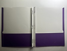New Wexford 2 Pocket Paper Folder With Prongs Purple