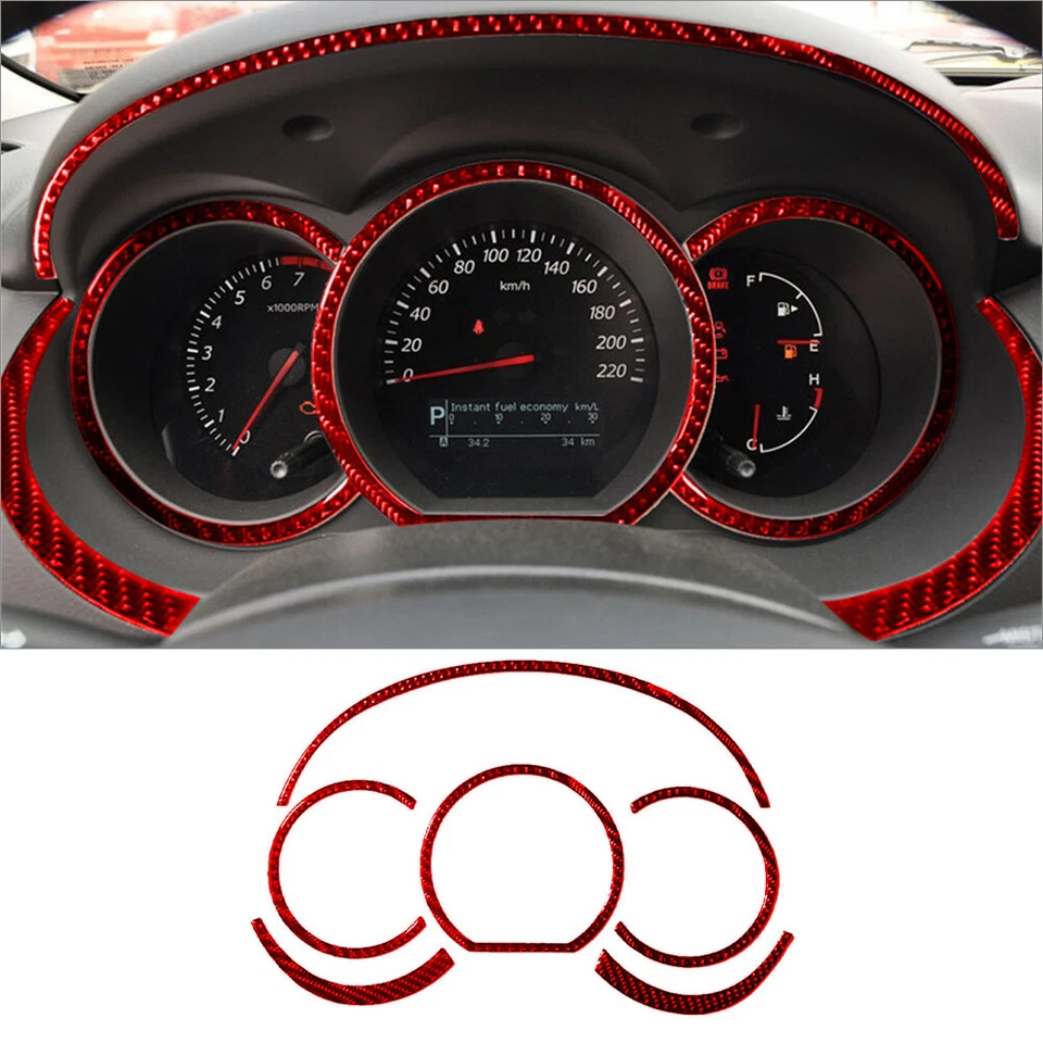 Kit de cubierta interior completo de fibra de carbono rojo 53 piezas para Suzuki Grand Vitara Foto 2 de 4