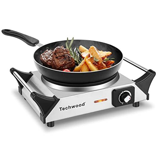 Techwood Hot Plate for Cooking 1500W Electric Stove Countertop Single