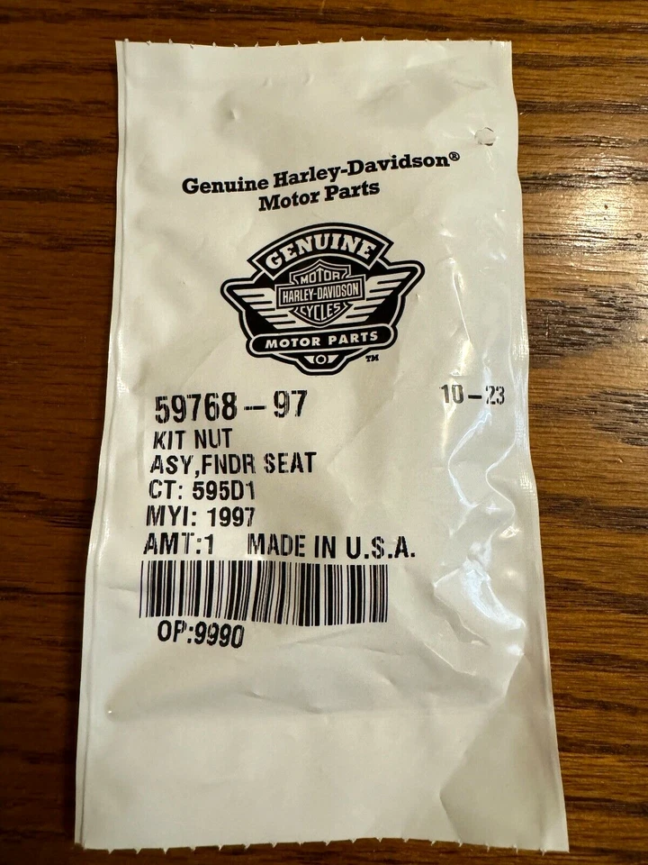 ¡Genuino OEM! KIT PERNO TUERCA GUARDABARROS/ASIENTO HARLEY DAVIDSON MOTO 59768-97 Foto 2 de 4