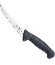 Mercer Culinary Millennia 6" Curved Boning Knife | Black Handle New Open