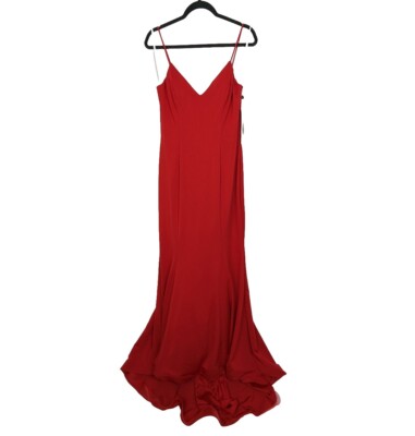 NEW ALYCE PARIS PROM 60293 sz 10 Mermaid Red Dress Maxi Gown Formal V Neck  | eBay