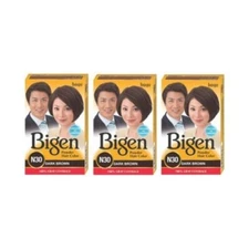 Bigen Powder Hair Color, Dark Brown N30 - 6 gm each (Combo Set) Pack of 3