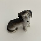 Vintage Grey Dachshund Dog Figurine Porcelain Made In Japan 2 1/3” Long Look