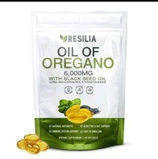 Resilia Oil of Oregano 6000mg with Black Seed Oil Softgels   60 Capsules