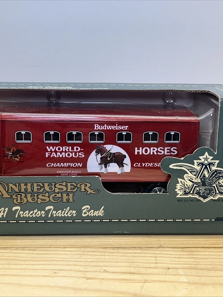Ertl 1:43 Anheuser-Busch 1941 Tractor Trailer Die Cast Metal Locking Coin Bank - Image 4 of 4