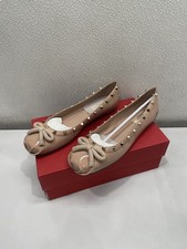 Valentino Garavani Rockstud Patent Leather Ballerinas Womens US 10 Rose Cannelle