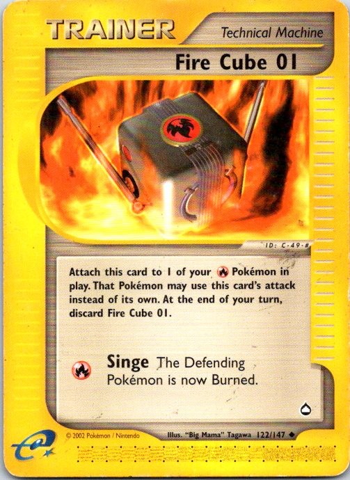 Fire Cube 01 Uncommon Aquapolis 122/147 HP