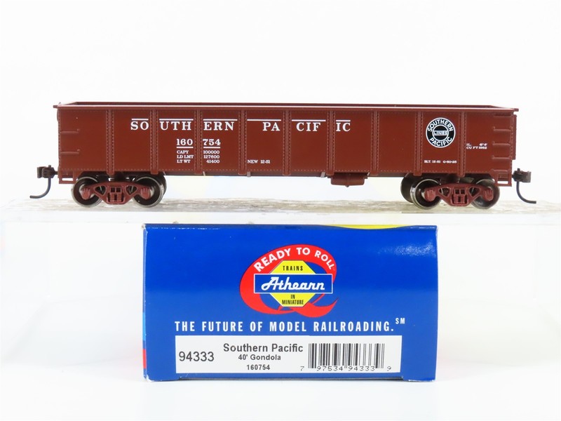 HO Scale Athearn 94333 SP Southern Pacific Railroad 40' Open Gondola #160754