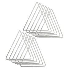 4 Inch Triangle Dream Catcher Rings, 12 Pcs Wreath Floral Hoops, Light Silver