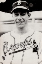 BASEBALL, Boston Braves Pitcher VERN BICKFORD Real Photo Postcard