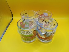 Mug Glass 1978 Garfield Odie Canoe McDonald Anchor Hocking USA Set Of 4
