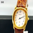 Vtg 1994 [N.MINT] SEIKO Noie 1F21-5B70 Gold Oval 22mm Ladies Watch JP -US Stock