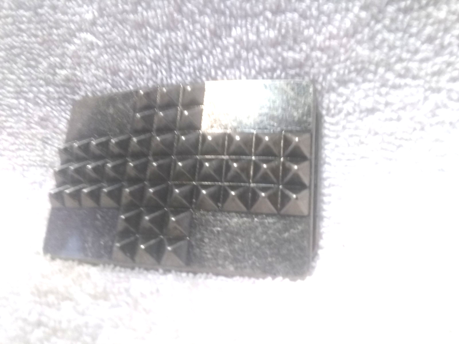 Silver Triple Row Pointed X Pattern Rectangle Bel… - image 4