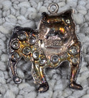 Vintage Signed DDD Bulldog Crystal .925 Sterling Silver Pendant 8.3 Grams 1.5" — photo 2