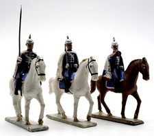 Three Hussars Plastic Soldiers Perhaps Napoleonic 48mm