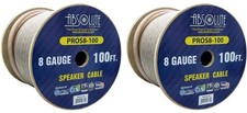 2 Absolute PROS8100 100' 8 Gauge PRO PA DJ Car Home Marine Audio Speaker Wire
