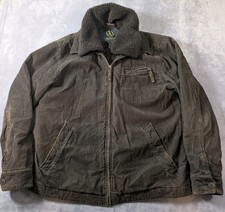 Aigle Corduroy Jacket Size L Brown Barn Chore...