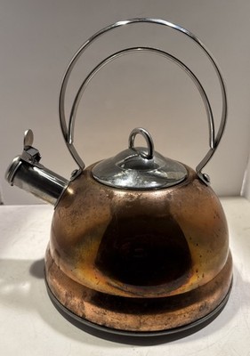 2 QT Copper Stovetop Whistling Tea Kettle Pot - IL MULINO New York NY