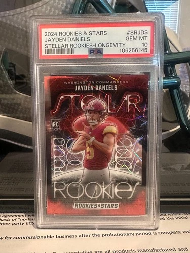2024 Rookies & Stars Jayden Daniels Stellar RC Longevity RC PSA 10 POP23