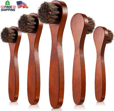 Jovitec 5 Pack Horsehair Polish Applicator Brush Kit Saddle Soap Shoe Shine Brus